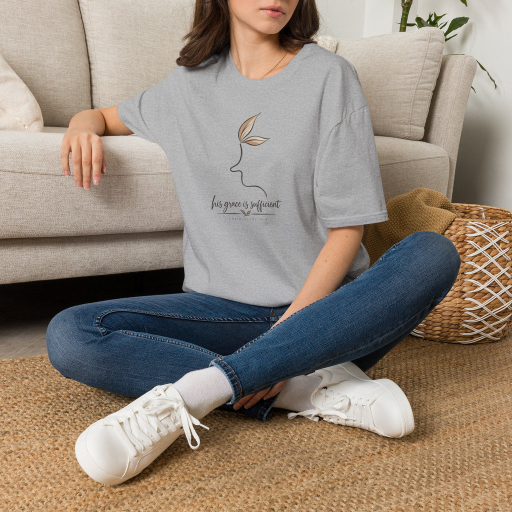 His Grace is Sufficient 2 Corinthians 12:9 - T-Shirt Softstyle Fabric