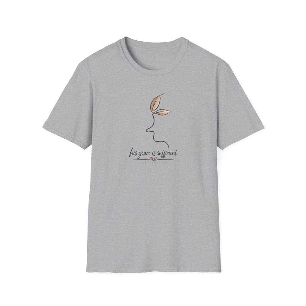 His Grace is Sufficient 2 Corinthians 12:9 - T-Shirt Softstyle Fabric