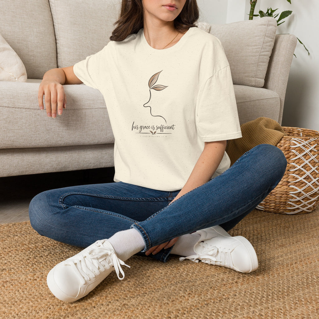 His Grace is Sufficient 2 Corinthians 12:9 - T-Shirt Softstyle Fabric