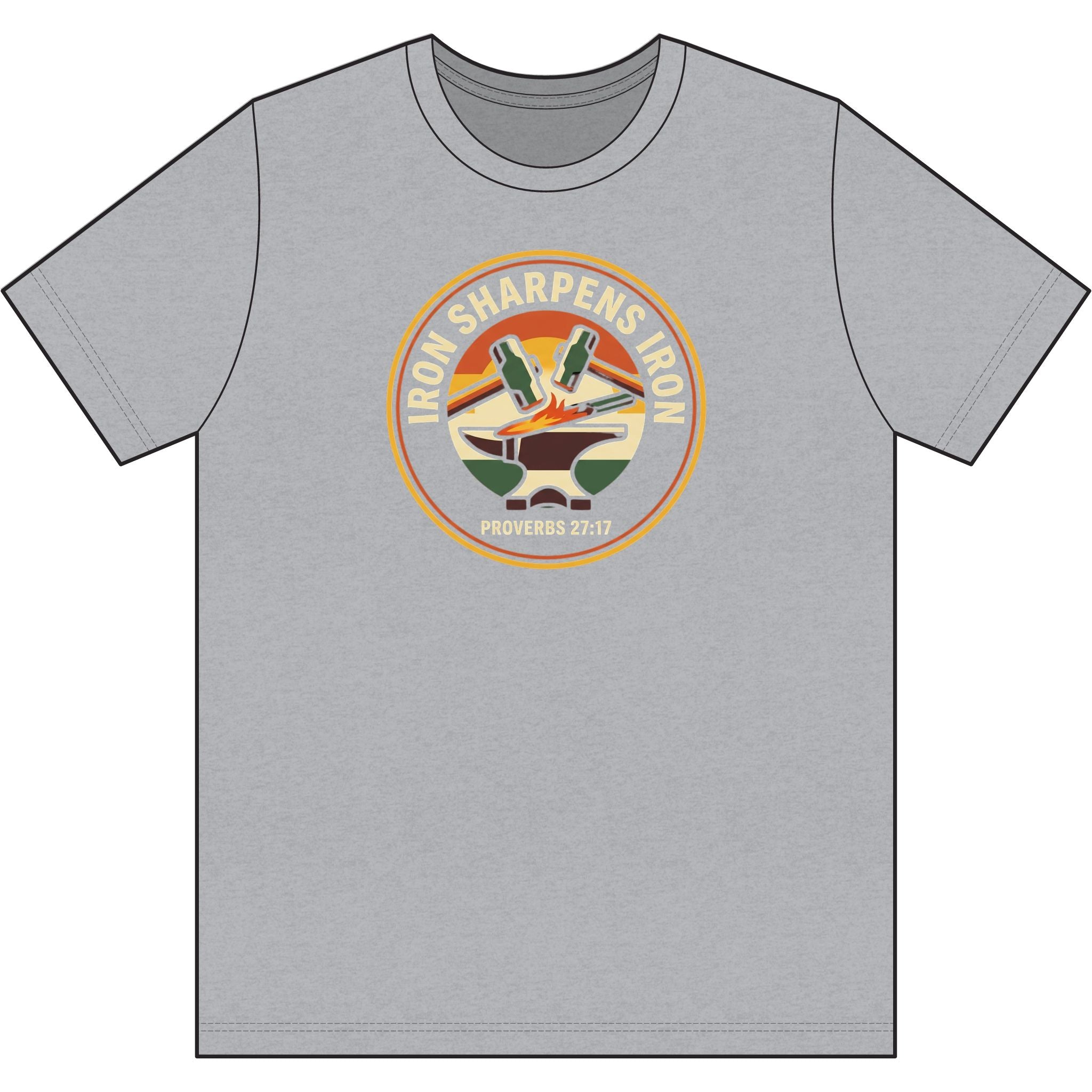 Forge and Thread Co - Iron Sharpens Iron Dri-Power 100% Polyester T-Shirt