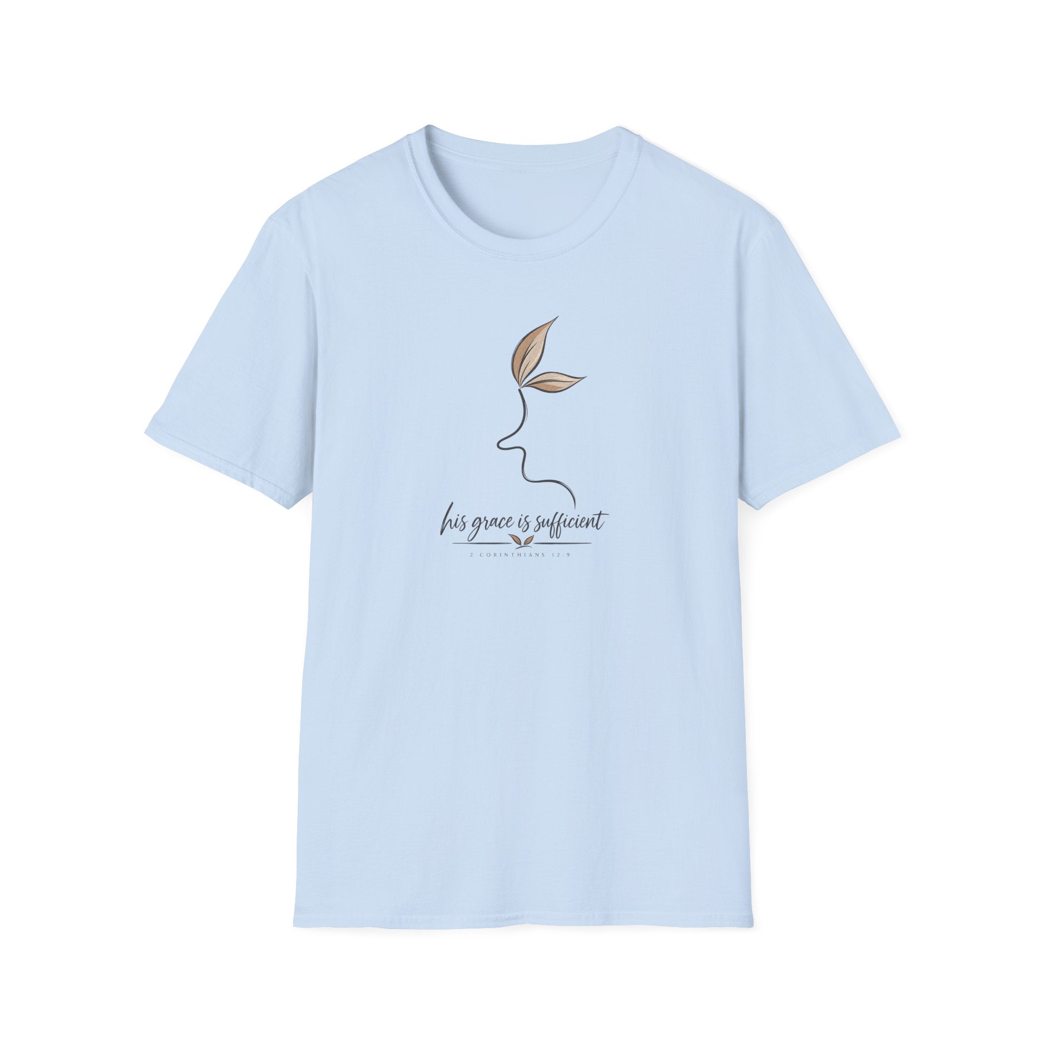 His Grace is Sufficient 2 Corinthians 12:9 - T-Shirt Softstyle Fabric