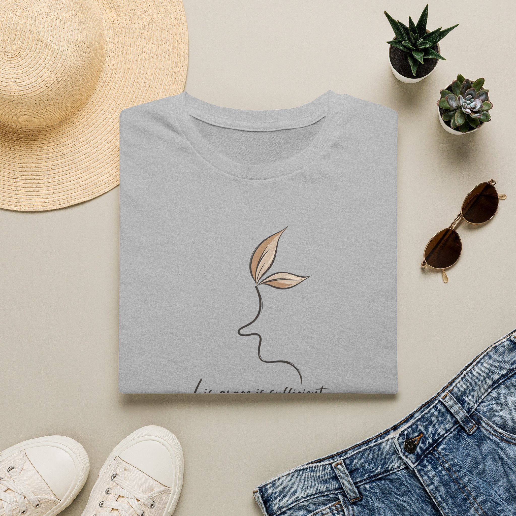 His Grace is Sufficient 2 Corinthians 12:9 - T-Shirt Softstyle Fabric