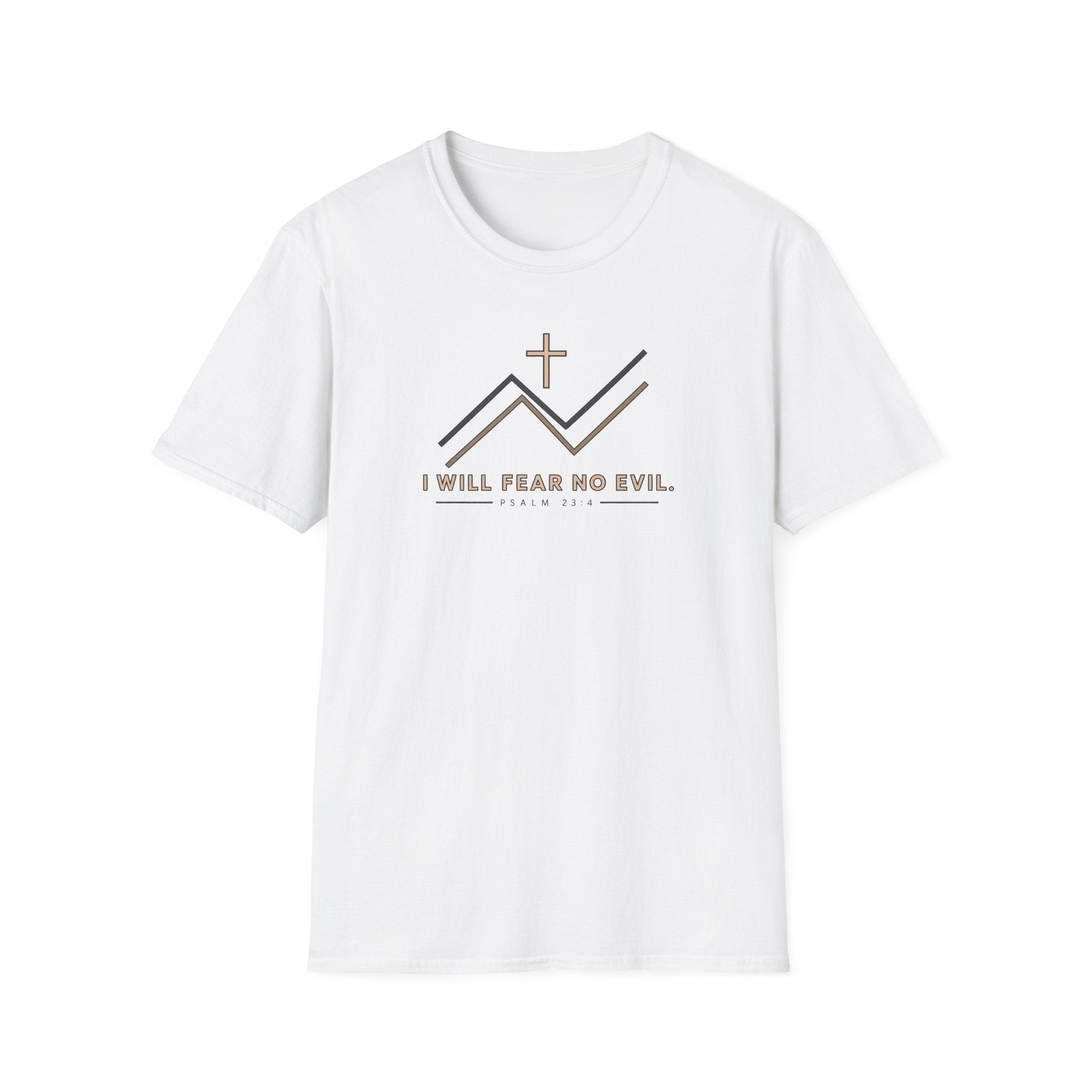 Faith Mountain T‑Shirt — "I Will Fear No Evil" Psalm 23:4 Christian Tee