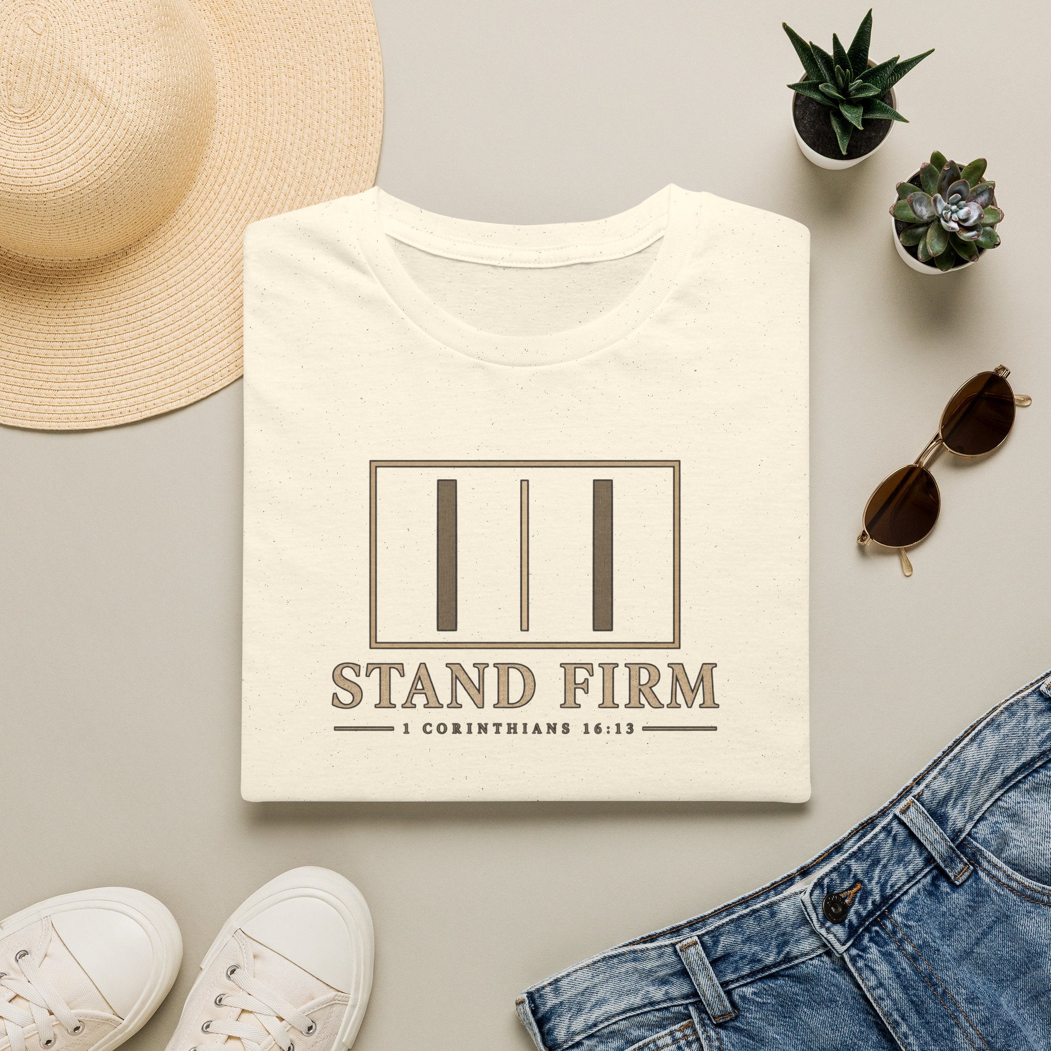 Stand Firm T-Shirt — 1 Corinthians 16:13 Christian Faith Tee