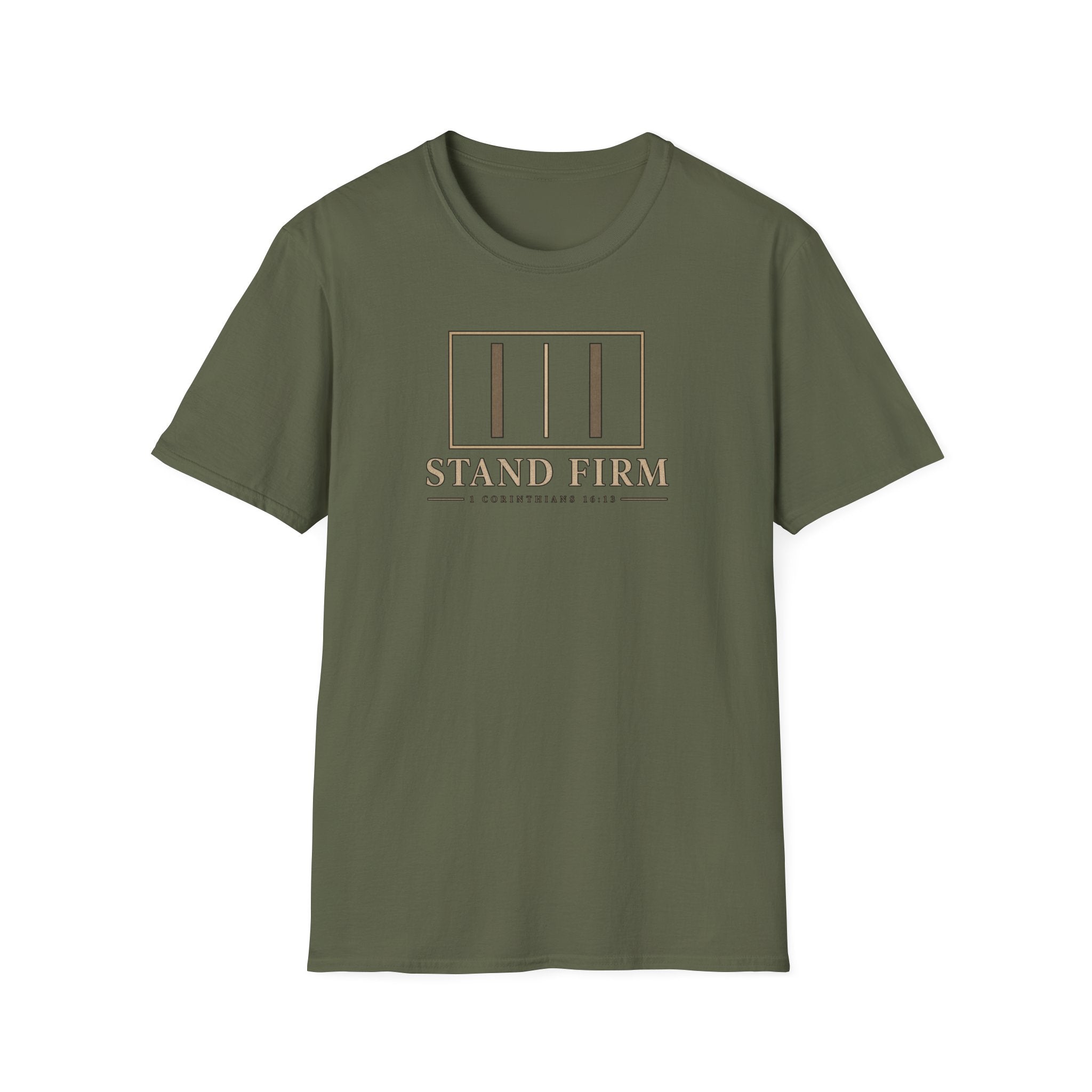 Stand Firm T-Shirt — 1 Corinthians 16:13 Christian Faith Tee
