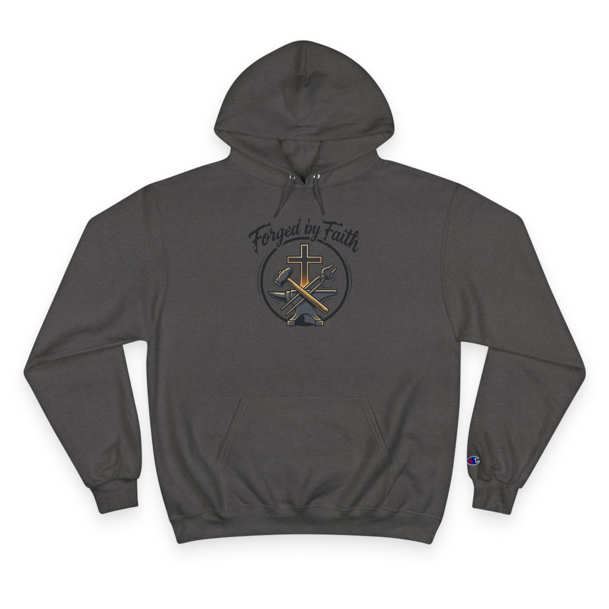 Forge and Thread Co - Forged by Faith Champion Hoodie