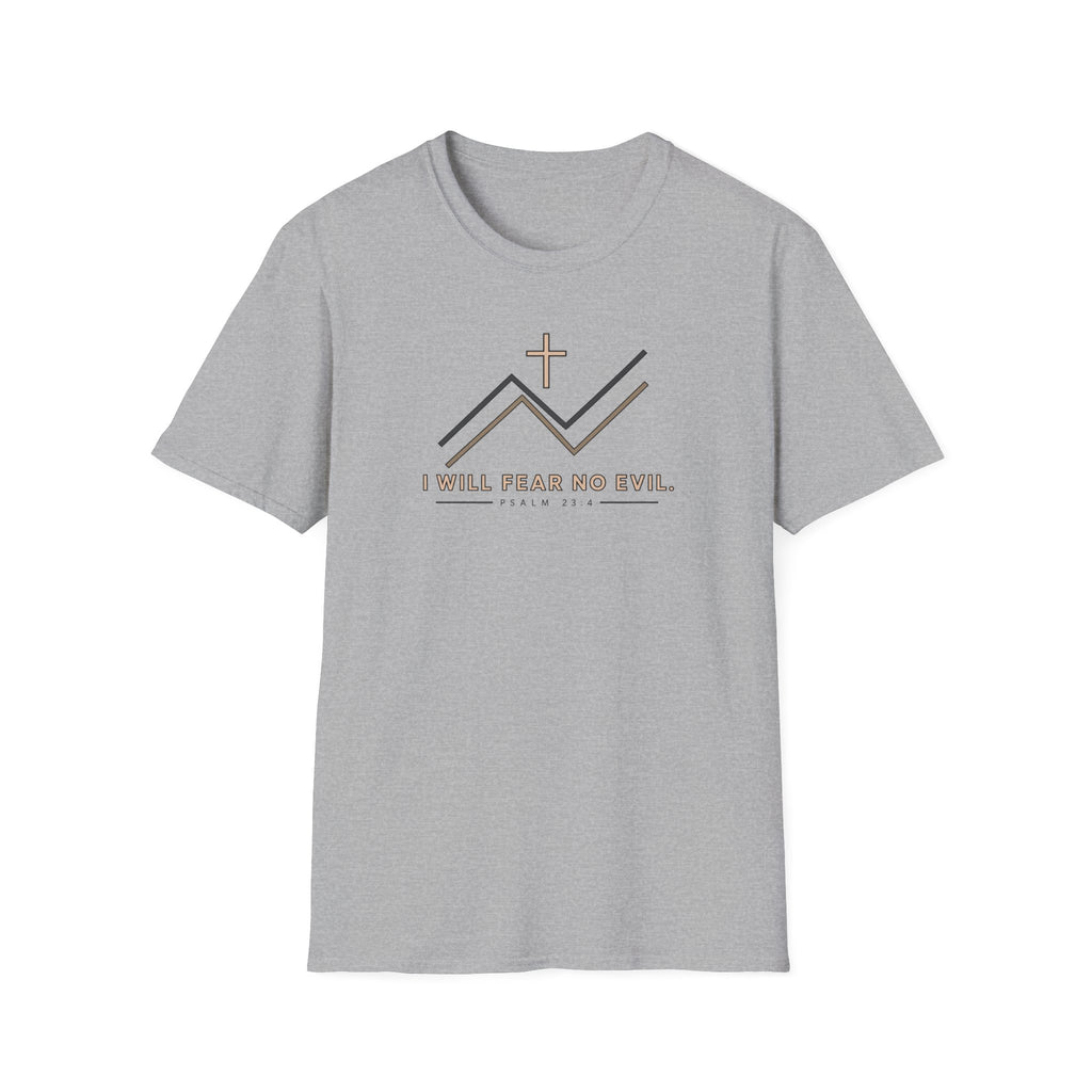 Faith Mountain T‑Shirt — "I Will Fear No Evil" Psalm 23:4 Christian Tee
