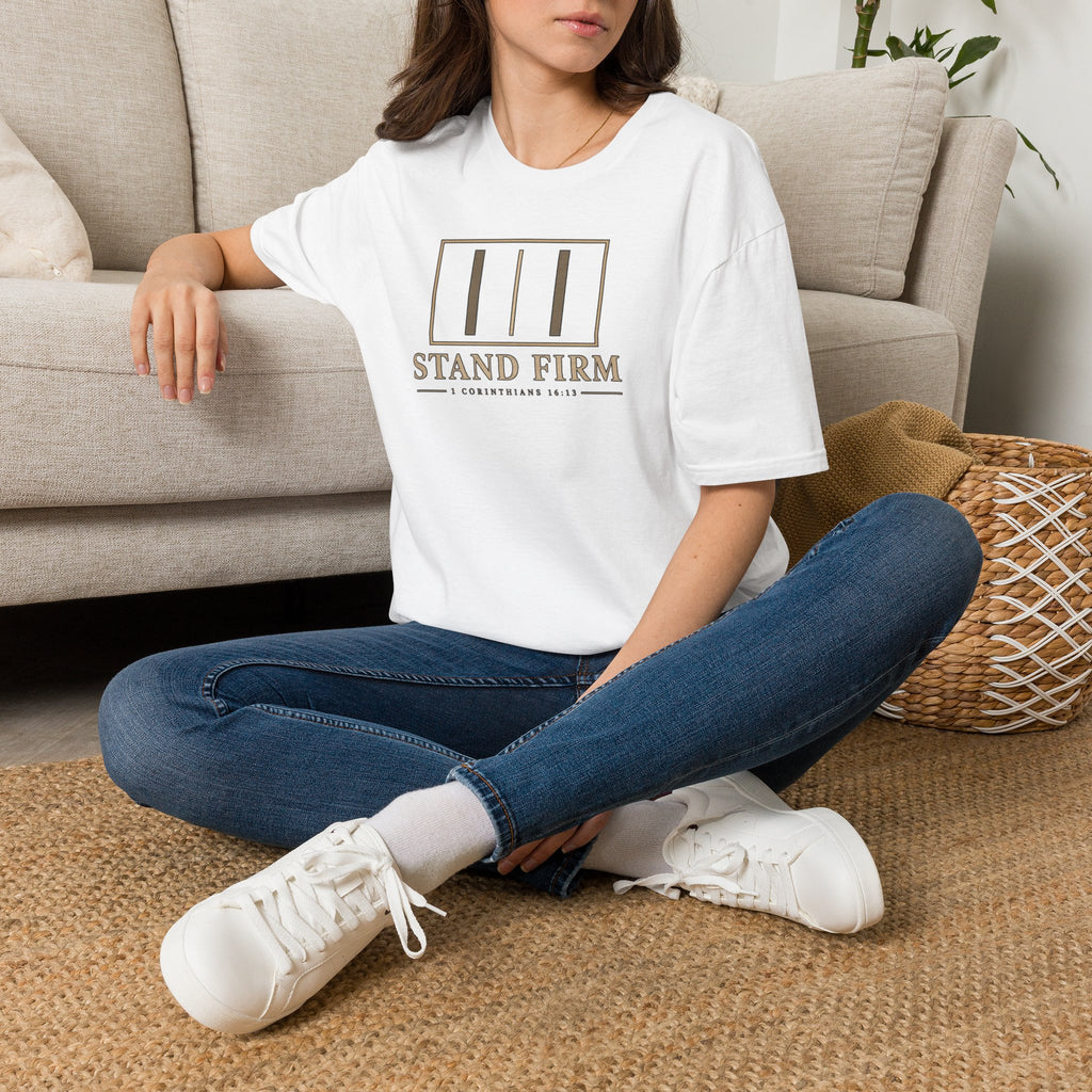 Stand Firm T-Shirt — 1 Corinthians 16:13 Christian Faith Tee