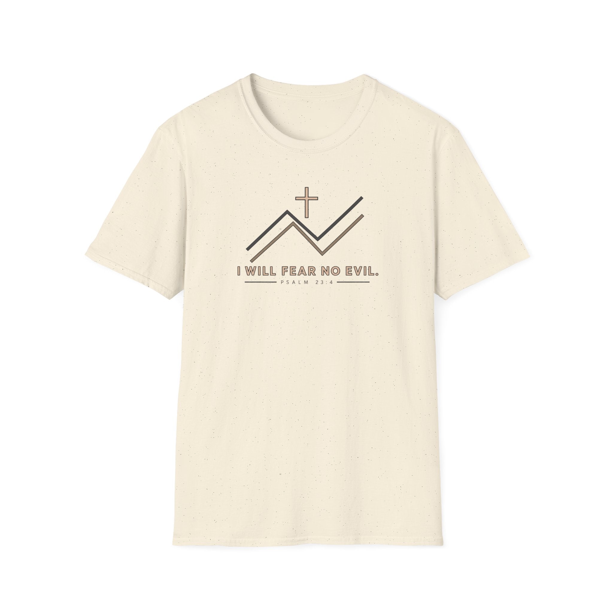 Faith Mountain T‑Shirt — "I Will Fear No Evil" Psalm 23:4 Christian Tee