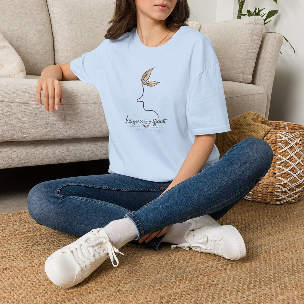 His Grace is Sufficient 2 Corinthians 12:9 - T-Shirt Softstyle Fabric