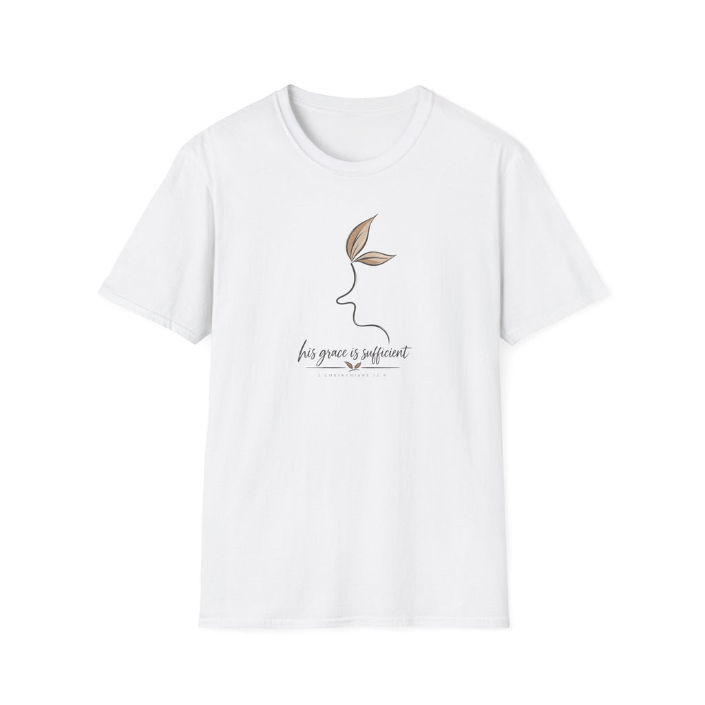 His Grace is Sufficient 2 Corinthians 12:9 - T-Shirt Softstyle Fabric