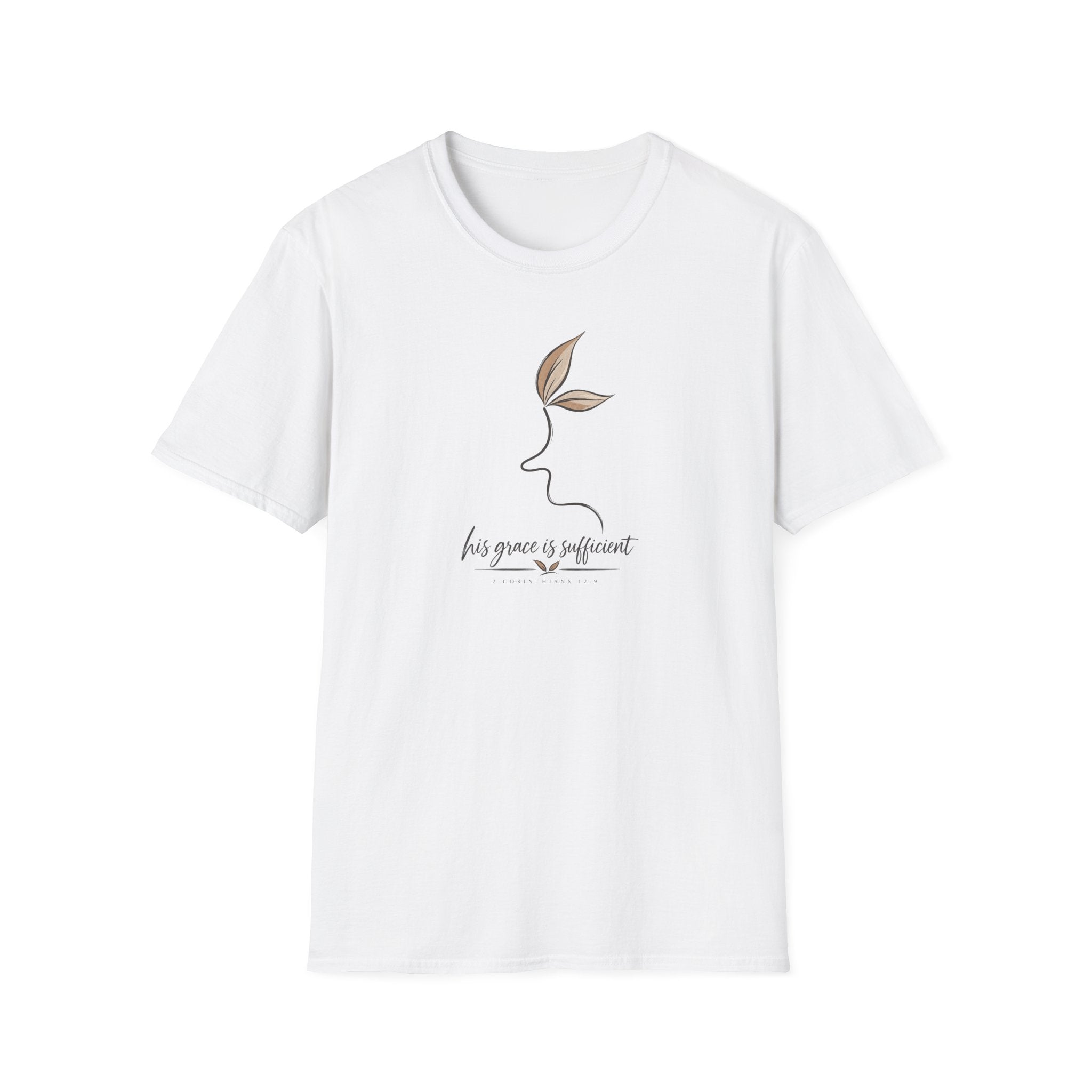 His Grace is Sufficient 2 Corinthians 12:9 - T-Shirt Softstyle Fabric