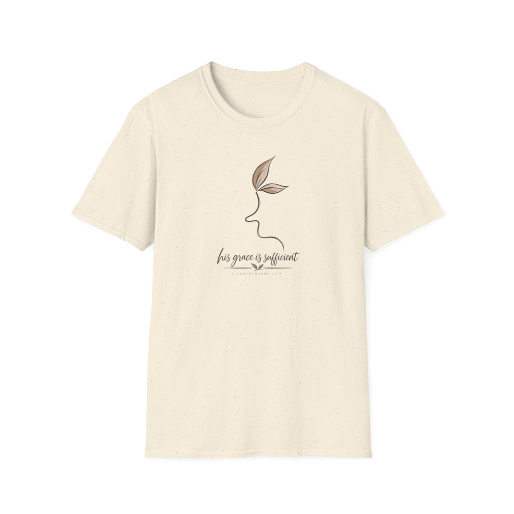 His Grace is Sufficient 2 Corinthians 12:9 - T-Shirt Softstyle Fabric