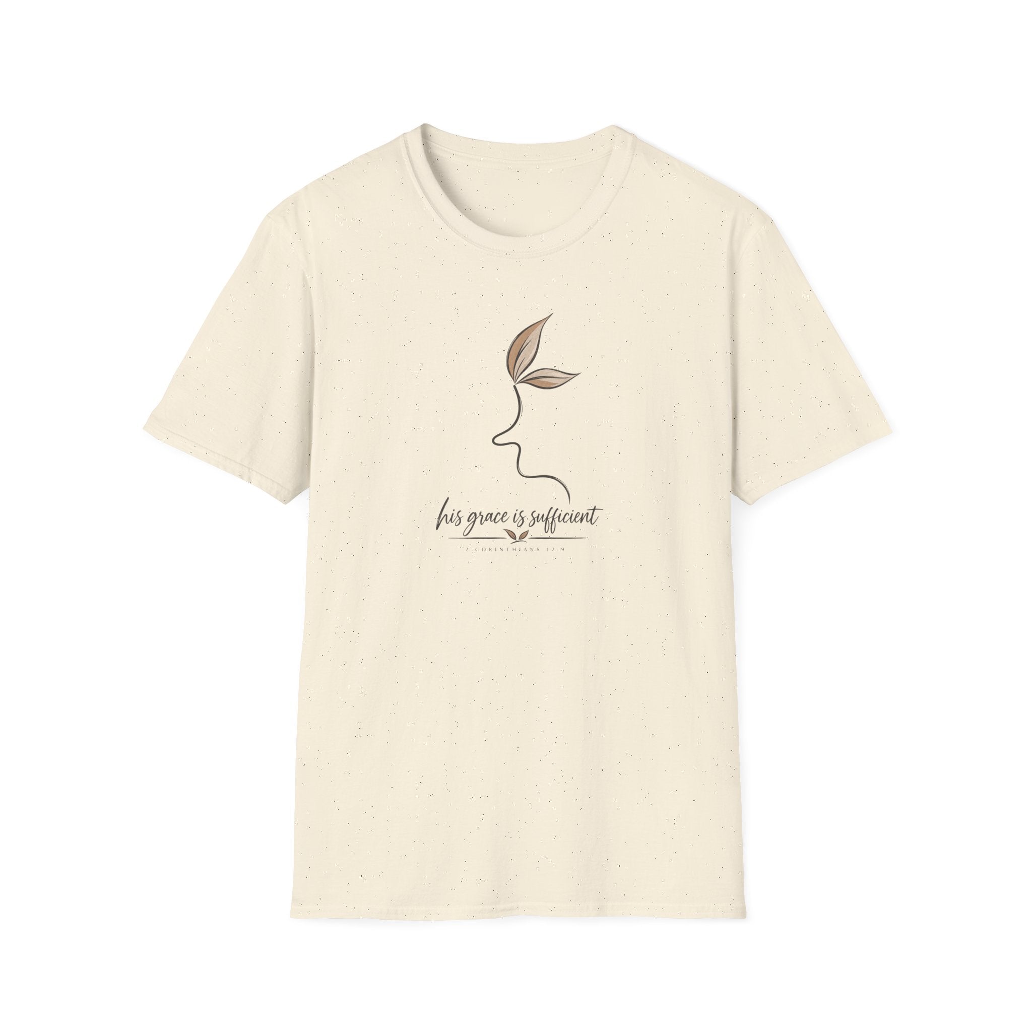 His Grace is Sufficient 2 Corinthians 12:9 - T-Shirt Softstyle Fabric